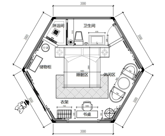 六边形帐篷（竹林物语）
